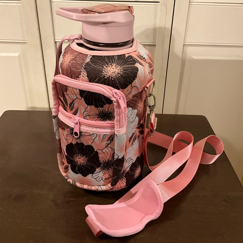 Half Gallon Water Bottle With Sleeve & Strap